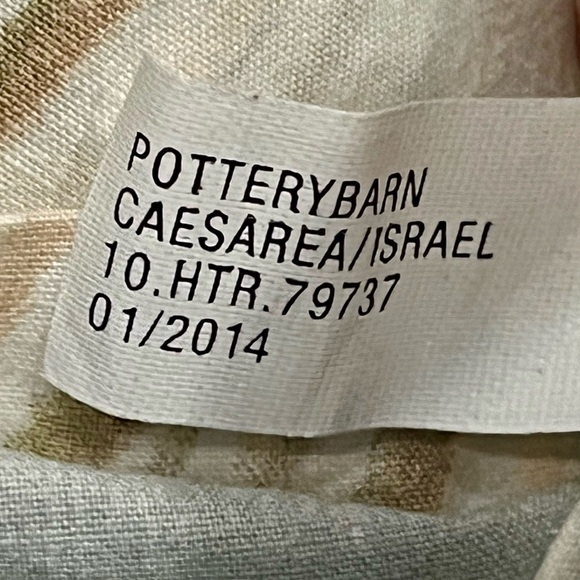 2 Pottery Barn Pillow Cushion Covers Large 30x28 Org Cotton Seashells Nautical - Picture 7 of 14